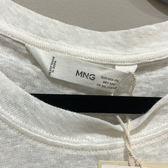 Mango 100% linen T-Shirt Size XXL - Picture 4 of 5